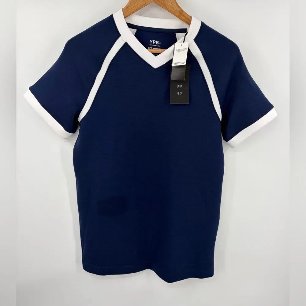 Abercrombie & Fitch YPB neoKnit navy short sleeve shirt dress women’s XS NWT